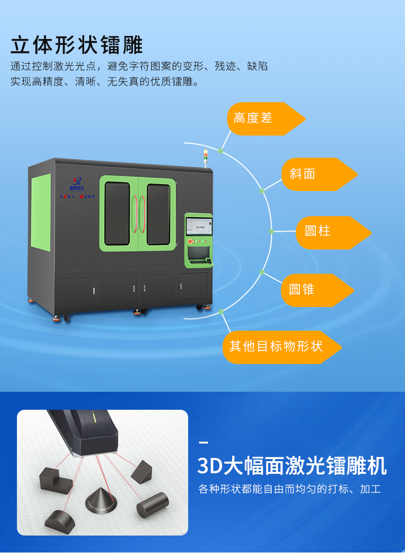 3D大幅面激光镭雕机，大幅面激光打标机，3D大幅面激光打标机，激光镭雕机厂家，汽车配件激光镭雕机